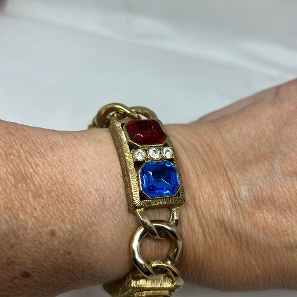 Large octagon rhinestone bracelet - Picture 5 of 13